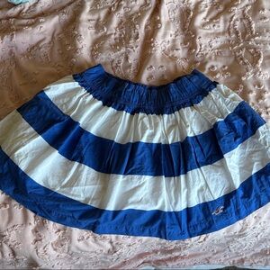 Hollister Blue and White Striped Skirt
